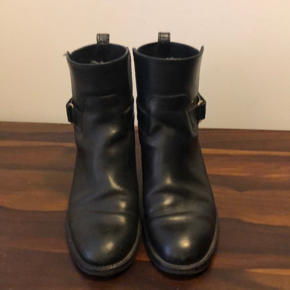 Black Leather Booties